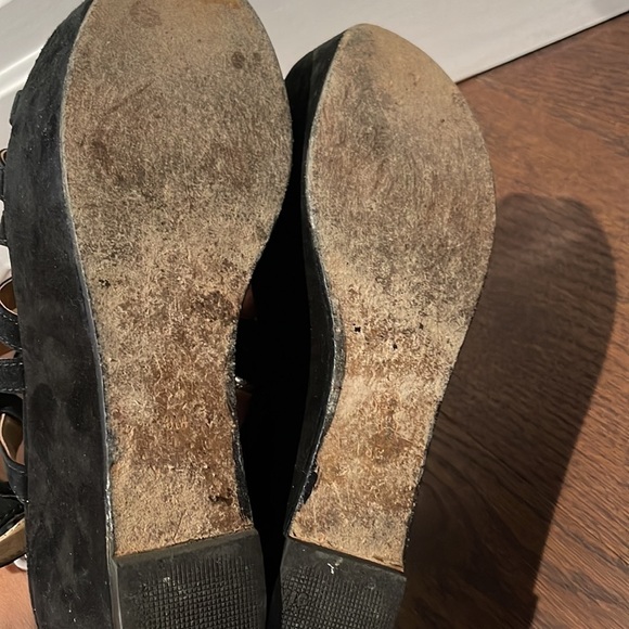 Via Spiga Black Suede Platform Sandals Size 8 - Picture 5 of 5